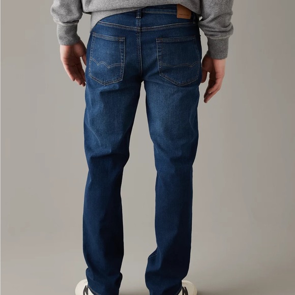 AMERICAN EAGLE Men’s Original Straight Dark Blue Denim Jeans - Picture 2 of 10